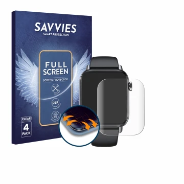 Front side of a product packaging with the brand logo Savvies. Next to it is the device Levowatch Doitx 2 shown with the corre