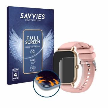 Front side of a product packaging with the brand logo Savvies. Next to it is the device Nerunsa P66 1.85