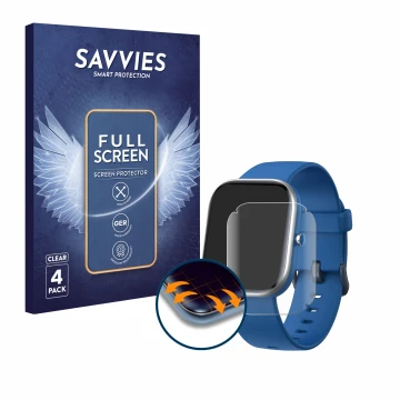 Front side of a product packaging with the brand logo Savvies. Next to it is the device Slothcloud H97 shown with the correspo