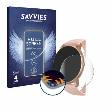 Front side of a product packaging with the brand logo Savvies. Next to it is the device Parsonver SR1 1.32