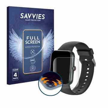 Front side of a product packaging with the brand logo Savvies. Next to it is the device Pthtechus S80K shown with the correspo
