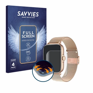 Front side of a product packaging with the brand logo Savvies. Next to it is the device Pireware Elegance 3 1.69