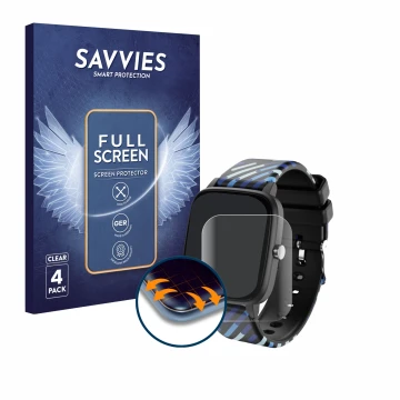 Front side of a product packaging with the brand logo Savvies. Next to it is the device Lamax BCool 1.4