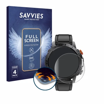 Front side of a product packaging with the brand logo Savvies. Next to it is the device LIGE DFA-ST19 1.43