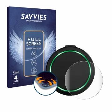 Front side of a product packaging with the brand logo Savvies. Next to it is the device OOONO CO-Driver NO2 2024 shown with th