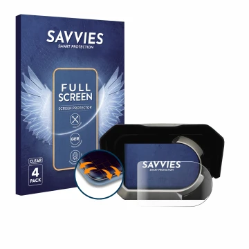 Front side of a product packaging with the brand logo Savvies. Next to it is the device Kymco CV3 shown with the corresponding
