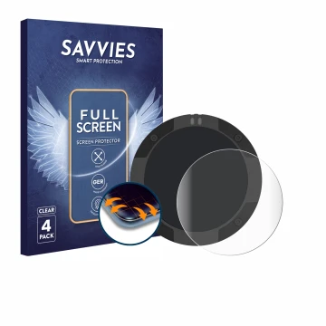 Front side of a product packaging with the brand logo Savvies. Next to it is the device Beeline Moto II shown with the corresp