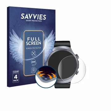 Front side of a product packaging with the brand logo Savvies. Next to it is the device Knauermann Pro 3 Plus 2025 shown with 