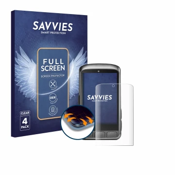 Front side of a product packaging with the brand logo Savvies. Next to it is the device Wahoo Elemnt ACE shown with the corres