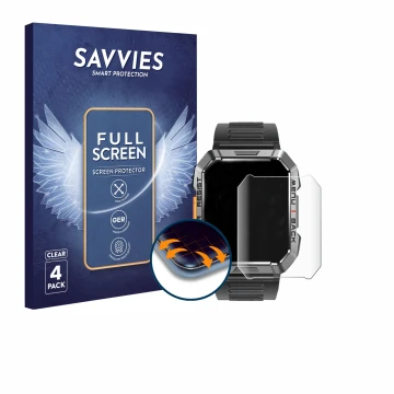 Front side of a product packaging with the brand logo Savvies. Next to it is the device Iowodo W60 2