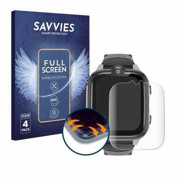 Front side of a product packaging with the brand logo Savvies. Next to it is the device Blackview Z10 1.83