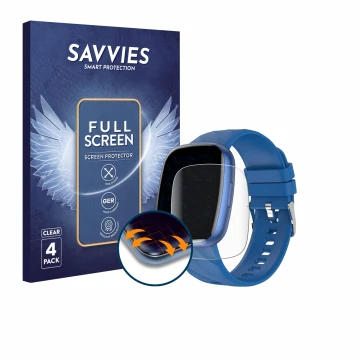 Front side of a product packaging with the brand logo Savvies. Next to it is the device CATGIFF S60K shown with the correspond