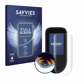 Front side of a product packaging with the brand logo Savvies. Next to it is the device Segway Ninebot F3 Pro D shown with the