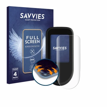 Front side of a product packaging with the brand logo Savvies. Next to it is the device Segway Ninebot F3 D shown with the cor