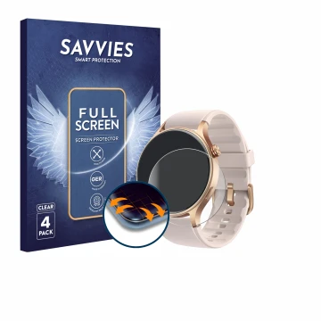 Front side of a product packaging with the brand logo Savvies. Next to it is the device aeac AR01 1.32