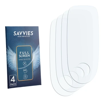 Front side of a product packaging with the brand logo Savvies. Next to it is the corresponding screen protector.