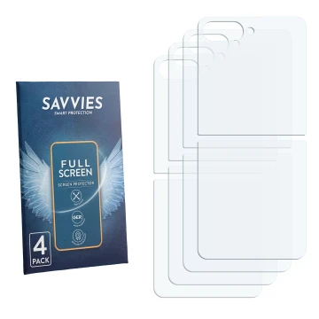 Front side of a product packaging with the brand logo Savvies. Next to it is the corresponding screen protector.