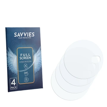 Front side of a product packaging with the brand logo Savvies. Next to it is the corresponding screen protector.