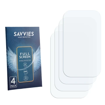 Front side of a product packaging with the brand logo Savvies. Next to it is the corresponding screen protector.