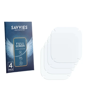 Front side of a product packaging with the brand logo Savvies. Next to it is the corresponding screen protector.
