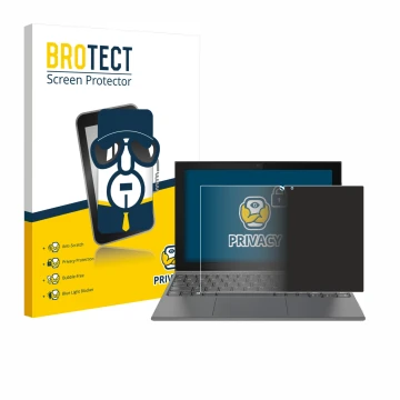 Front side of a product packaging with the brand logo BROTECT. Next to it is the device Lenovo IdeaPad Duet 3 10IGL5-LTE shown