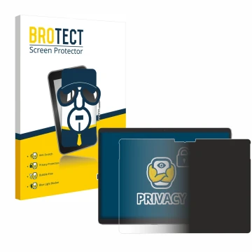 Front side of a product packaging with the brand logo BROTECT. Next to it is the device Microsoft Surface Pro 8 (2021) shown w