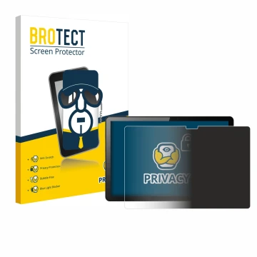 Front side of a product packaging with the brand logo BROTECT. Next to it is the device Lenovo Tab M10 (3th Gen.) shown with t