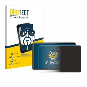 Front side of a product packaging with the brand logo BROTECT. Next to it is the device Lenovo Tab P11 Pro Gen 2 shown with th