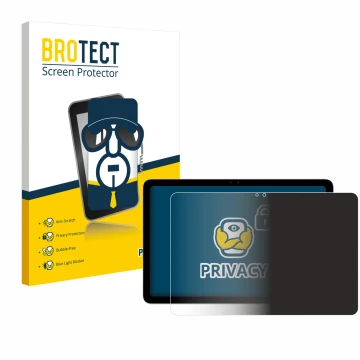 Front side of a product packaging with the brand logo BROTECT. Next to it is the device Google Pixel Tablet shown with the cor
