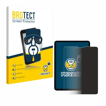 Front side of a product packaging with the brand logo BROTECT. Next to it is the device Apple iPad Pro 11