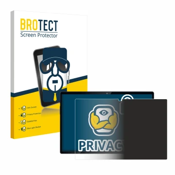 Front side of a product packaging with the brand logo BROTECT. Next to it is the device Mediacom SmartPad Azimut 3 Lite 4G sho