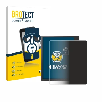 Front side of a product packaging with the brand logo BROTECT. Next to it is the device Kobo Elipsa 2E shown with the correspo