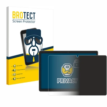 Front side of a product packaging with the brand logo BROTECT. Next to it is the device Facetel Q6 shown with the correspondin