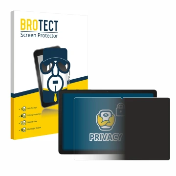 Front side of a product packaging with the brand logo BROTECT. Next to it is the device Samsung Galaxy Tab A9 Plus WiFi shown 