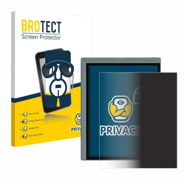 Front side of a product packaging with the brand logo BROTECT. Next to it is the device Bigme B1051C shown with the correspond