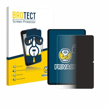 Front side of a product packaging with the brand logo BROTECT. Next to it is the device Xiaomi Pad 7 shown with the correspond