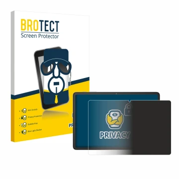 Front side of a product packaging with the brand logo BROTECT. Next to it is the device Blackview Tab 60 10.1