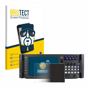 Front side of a product packaging with the brand logo BROTECT. Next to it is the device Behringer Wing Rack shown with the cor