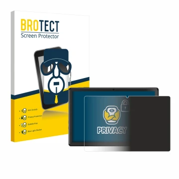 Front side of a product packaging with the brand logo BROTECT. Next to it is the device SGIN T10 Pro 10.1