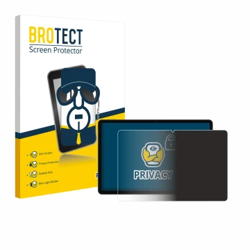 Front side of a product packaging with the brand logo BROTECT. Next to it is the device Xiaomi Redmi Pad 2 shown with the corr