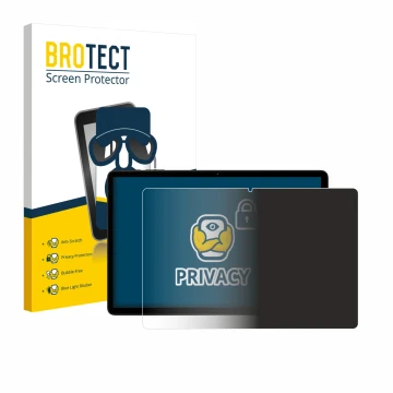 Front side of a product packaging with the brand logo BROTECT. Next to it is the device Doogee Tab G6 shown with the correspon