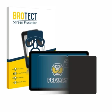 Front side of a product packaging with the brand logo BROTECT. Next to it is the device Tabwee T80 10.1