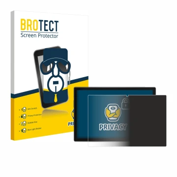 Front side of a product packaging with the brand logo BROTECT. Next to it is the device Antemper D115 10.1