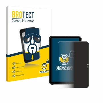 Front side of a product packaging with the brand logo BROTECT. Next to it is the device Blackview Active 7 shown with the corr