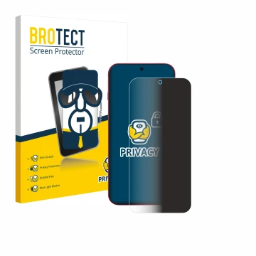 Front side of a product packaging with the brand logo BROTECT. Next to it is the device Oppo Find X9 shown with the correspond