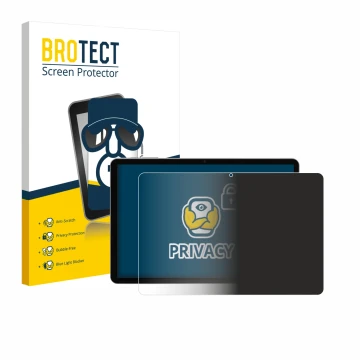 Front side of a product packaging with the brand logo BROTECT. Next to it is the device Pritom M10 TAB 10 PLUS 10.1