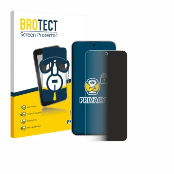 Front side of a product packaging with the brand logo BROTECT. Next to it is the device Xiaomi Redmi Note 15 Pro shown with th