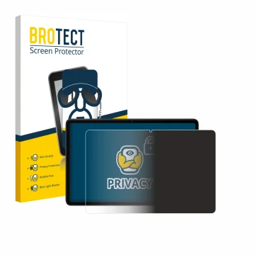 Front side of a product packaging with the brand logo BROTECT. Next to it is the device Xiaomi Redmi Pad 2 Pro 5G shown with t