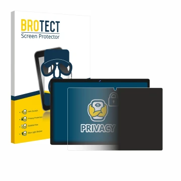 Front side of a product packaging with the brand logo BROTECT. Next to it is the device Biegedy B29 10.1