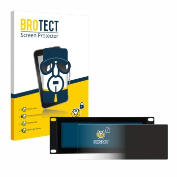 Front side of a product packaging with the brand logo BROTECT. Next to it is the device GeeekPi DP-0059 7.84
